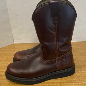 Georgia Boot Men's Dark Brown Pull-On Western Work Boots
